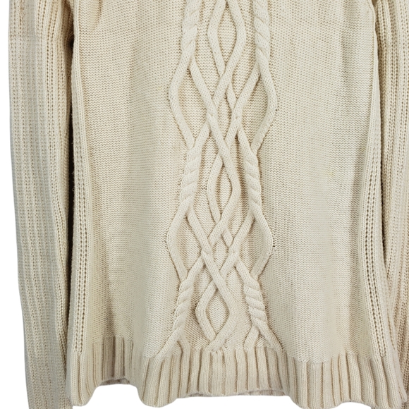 Athleta Cable Knit Cold Spell Extra Fine Merino Wool Hoodie Active Swester Sz S - Picture 4 of 15